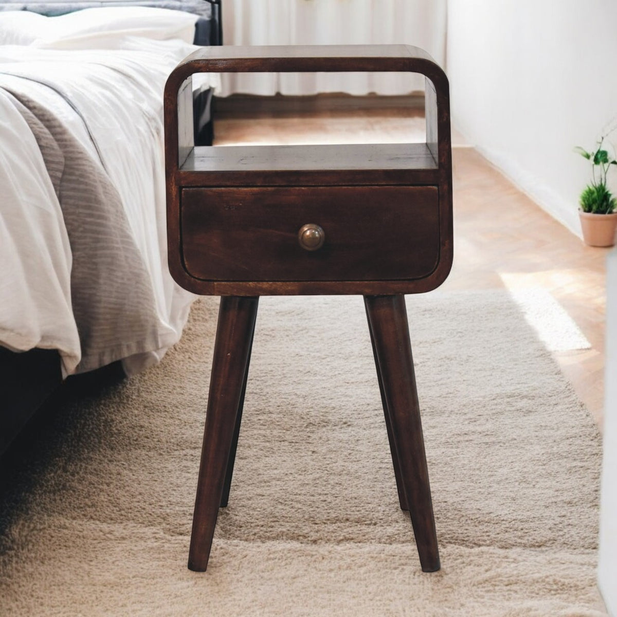 Table de chevet Nordic Curved-Finition