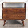 Commode Curved Nordic Charm — Finition Châtaigne
