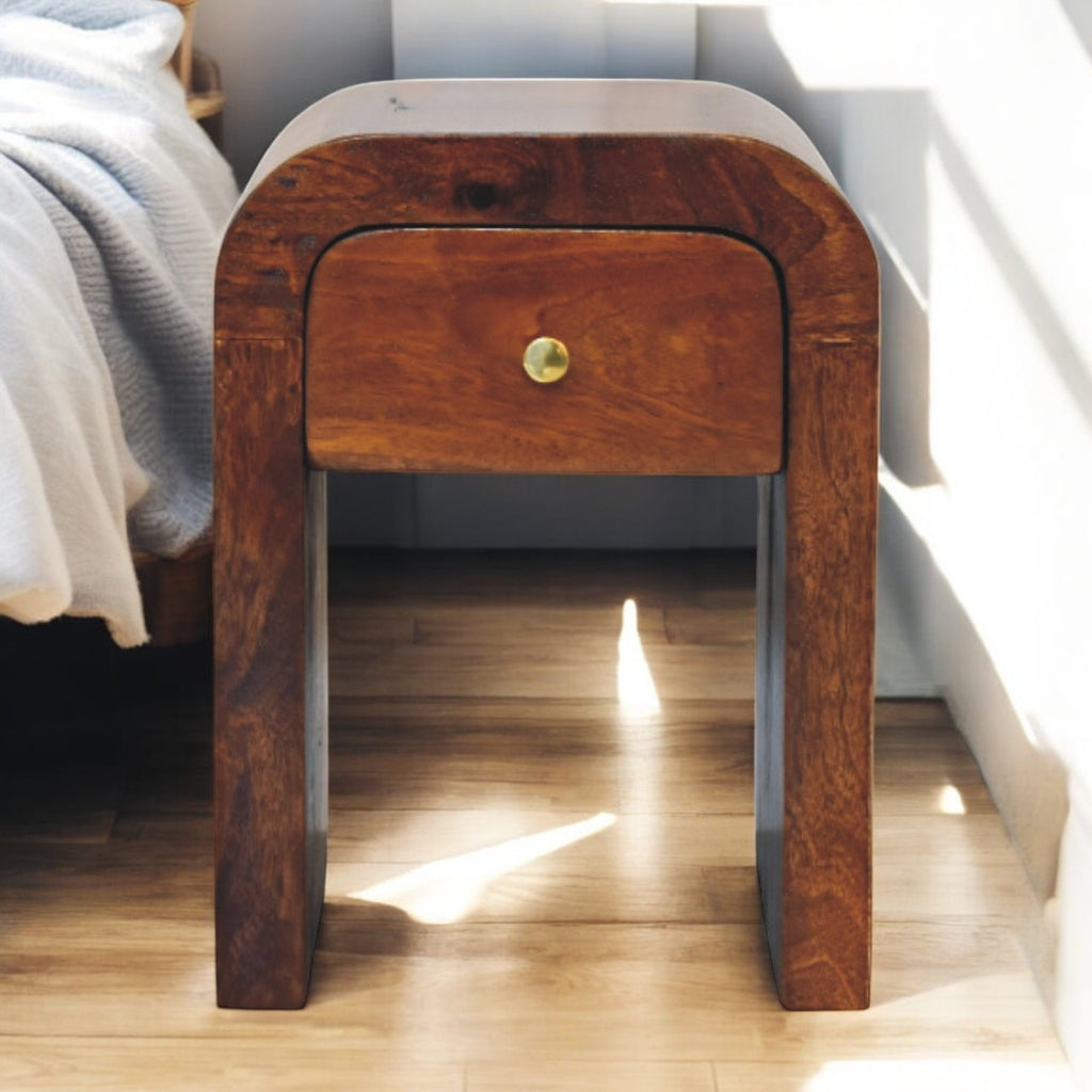 Table de chevet Darcy — Finition Châtaigne