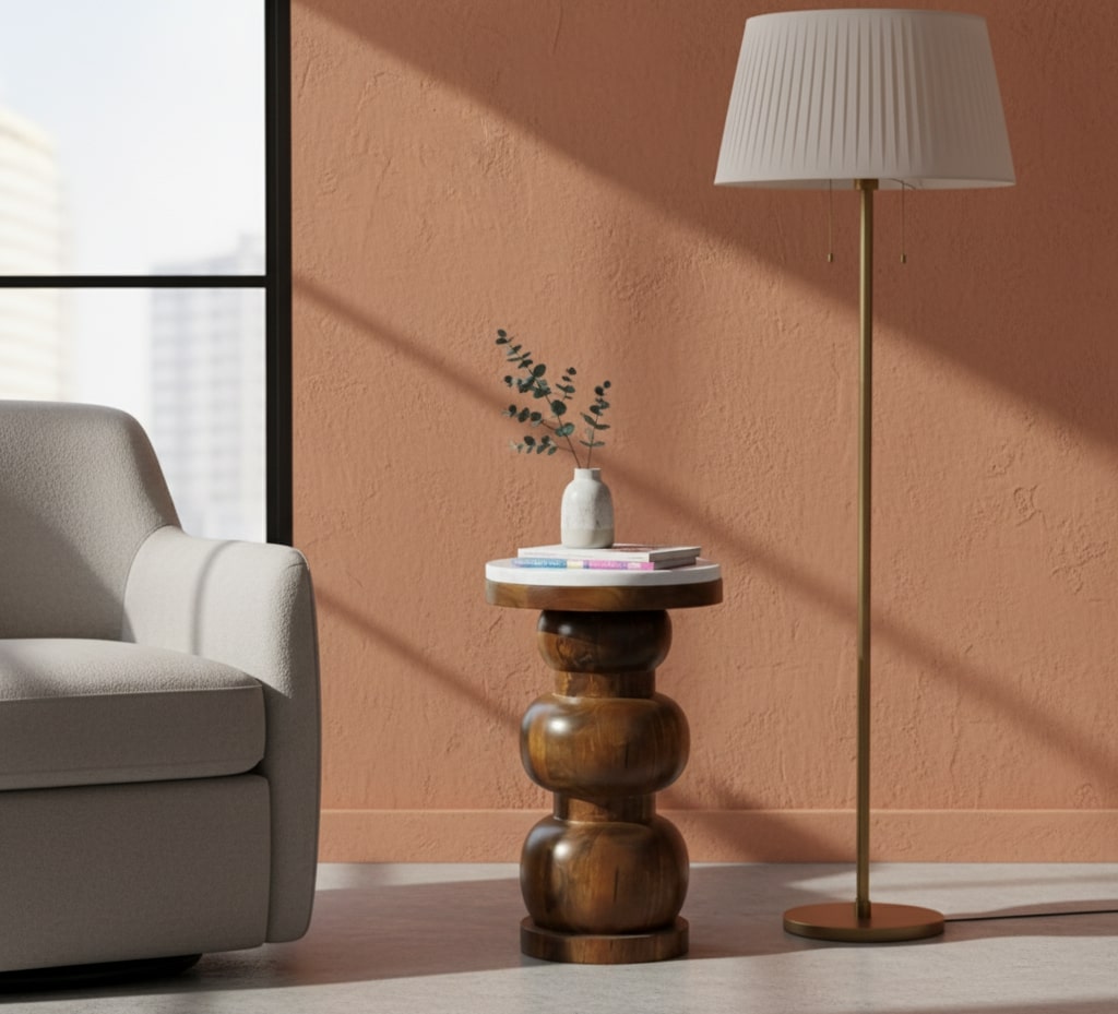 Table d'Appoint Bulla — Plateau Marbre