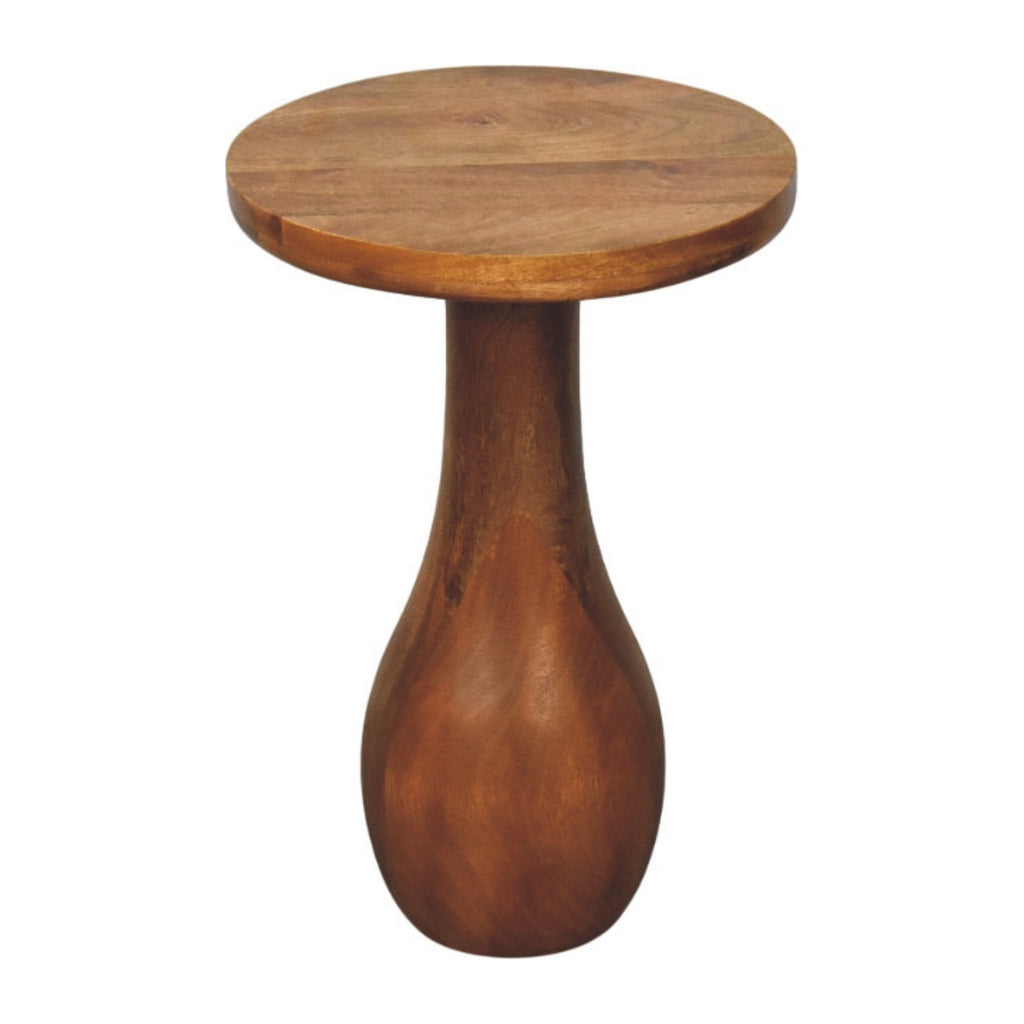 Table d'Appoint Curved Base — Finition Ambre