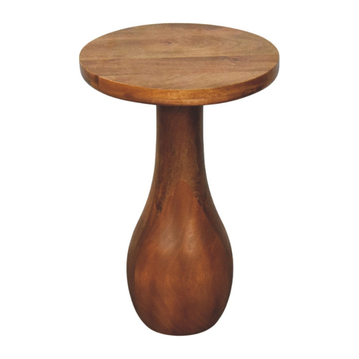 Table d'Appoint Curved Base — Finition Ambre