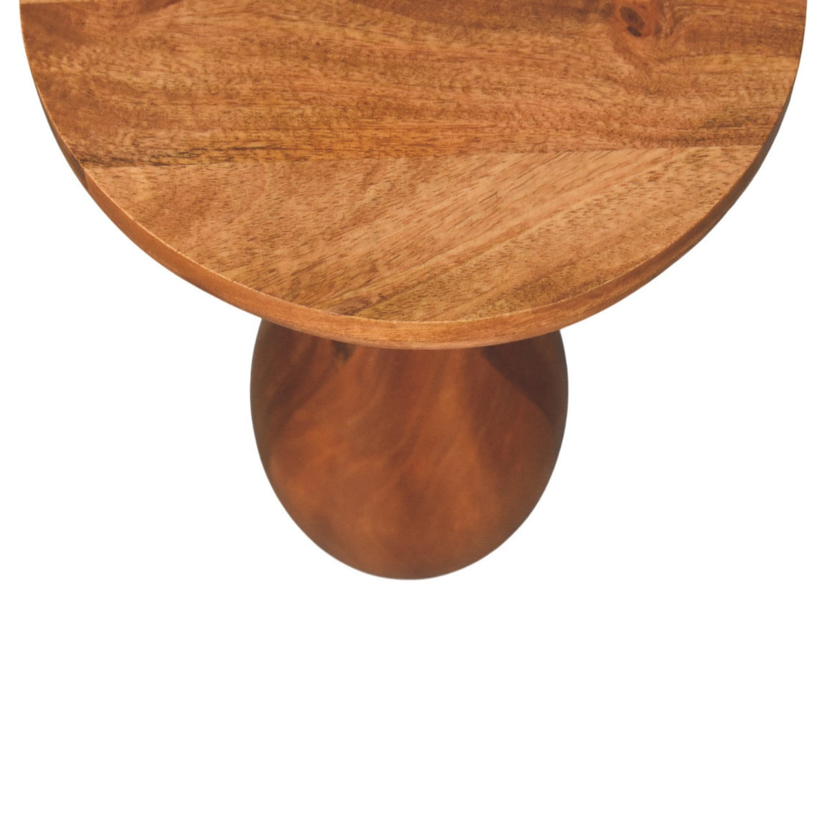 Table d'Appoint Curved Base — Finition Ambre