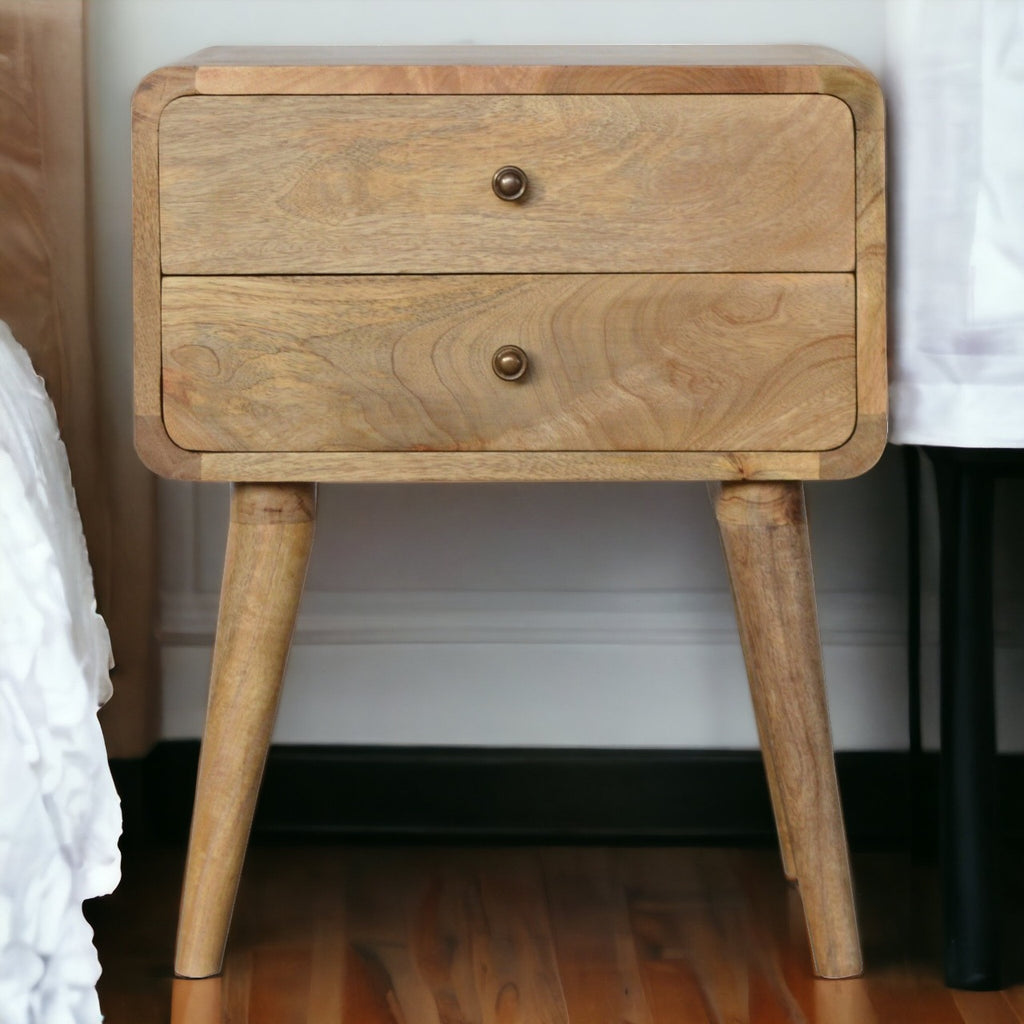 Table de chevet Curved — Finition Chêne Clair